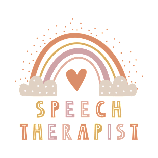 Speech therapist - Boho Casual Over The Rainbow Design T-Shirt
