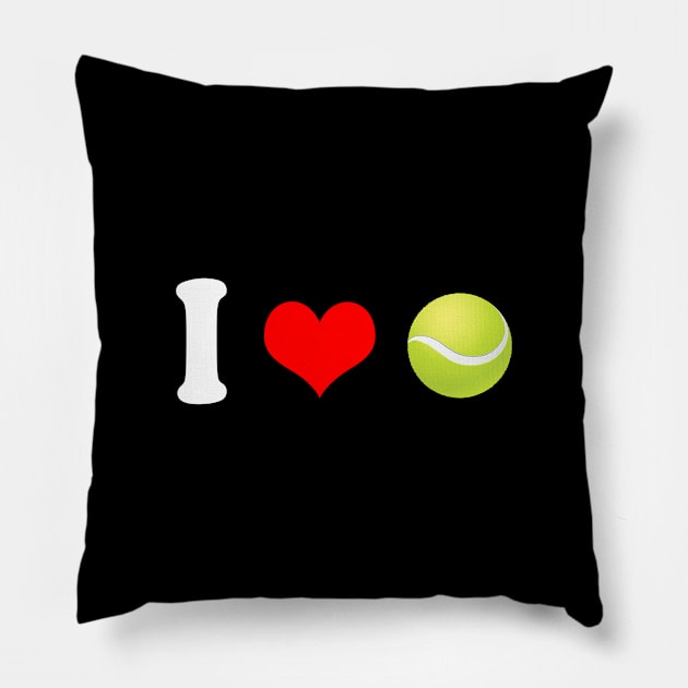 I love tennis Pillow by Mamon