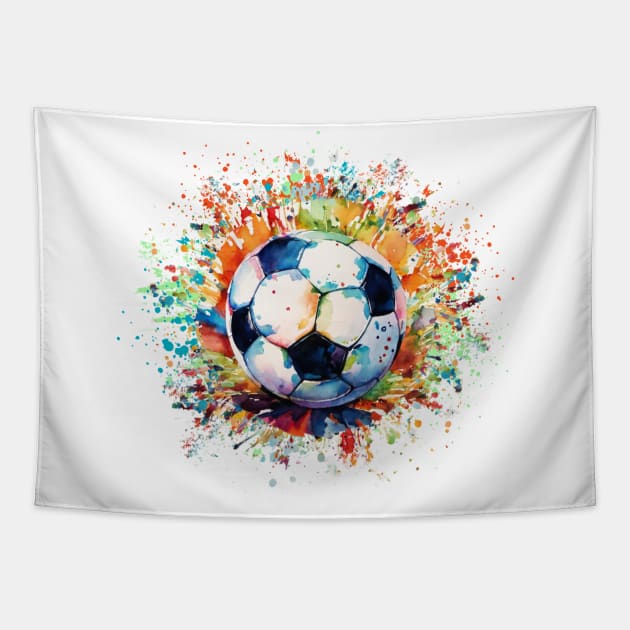 Soccer Goalie Forward Goal Keeper Futbol Player Tapestry by Little Duck Designs