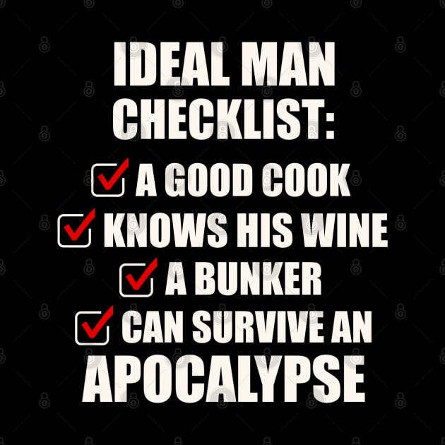 Bill and Frank - ideal man checklist - apocalypse edition by EnglishGent