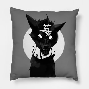 Inugami Japanese Demon Dog Spirit Yokai Pillow