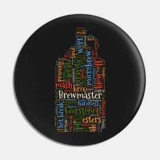 Brewmaster T-Shirt with 100+ Beer Terms for Home Brewers Pin