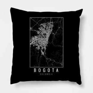 Bogota Colombia Minimalist Map Pillow