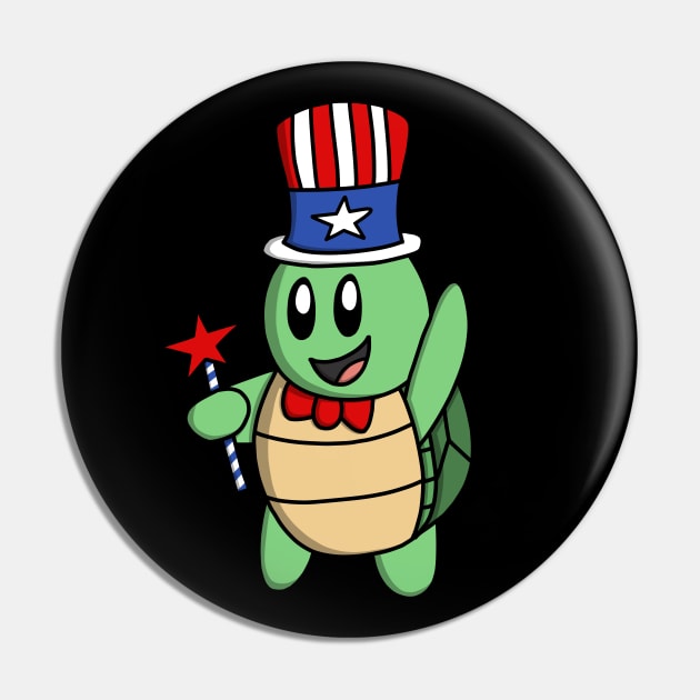 July Fourth Turtle Pin by pako-valor