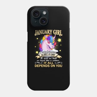 JANUARY - UNICORN GIRL Phone Case