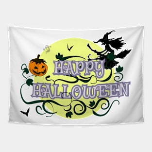 Cute cartoon Happy Halloween.Trick or Treat. Tapestry