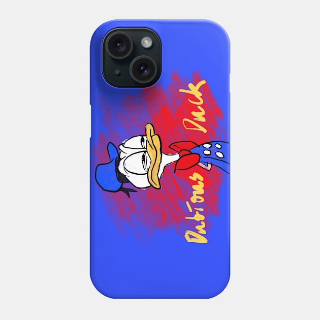 Dubious (Donald) Duck (Red Streaks) Phone Case by CaptainOceanSkydive