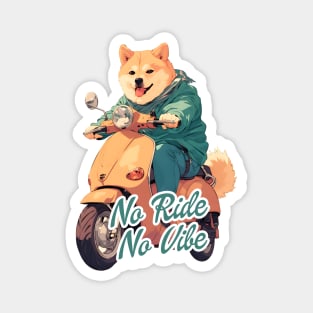Cool dog riding motorbike Magnet