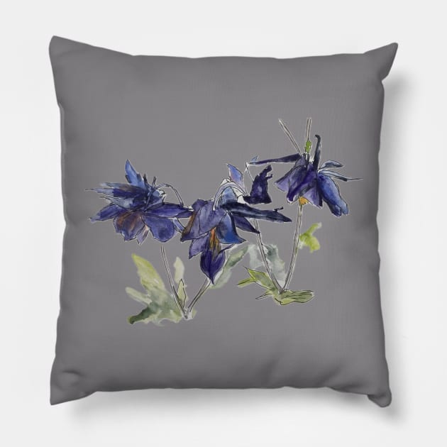 More Aquilegia Pillow by bobpetcher