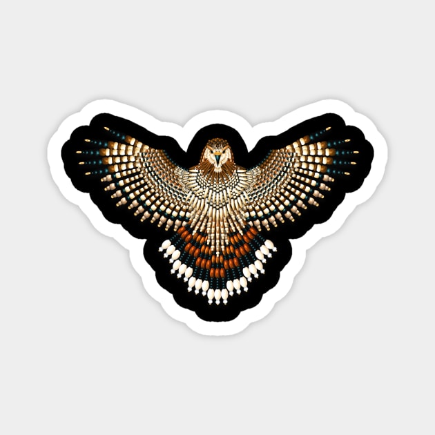 Red-tailed hawk spirit bird in flight Magnet by NaumaddicArts