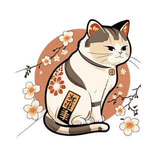 Japanese Cat Kimono T-Shirt