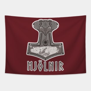 Mjolnir Norse Mythology Thor Hammer Viking Nordic Tapestry