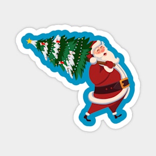 Shanta Claus with tree Magnet