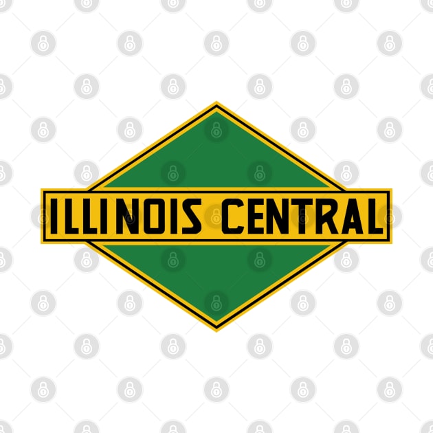 Vintage Illinois Central Railroad by Railway Tees For All