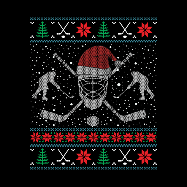 Funny Christmas Ice Hockey Ugly Christmas Xmas by mrsmitful01