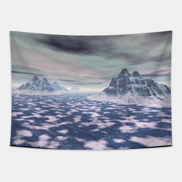 Frozen Tundra Tapestry by perkinsdesigns