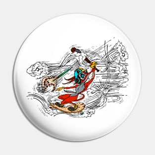 skater fox attack Pin