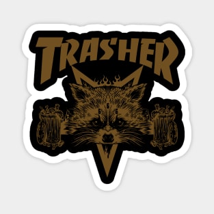 TRASHER (brown) Magnet