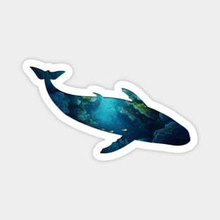 Underwater world in the Whale's shape Magnet