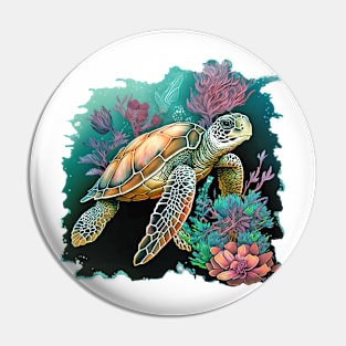 Sea Turtle Stickers Pin