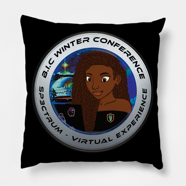 BIC - Winter Conference Girl Pillow by blacksincyberconference
