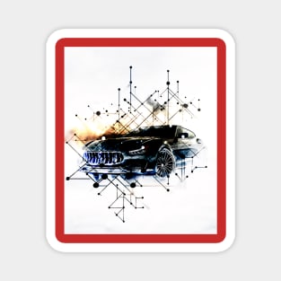 Abstract sport car Magnet