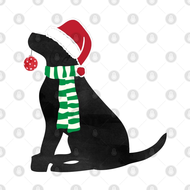 Christmas Black Lab Holiday Dog by emrdesigns