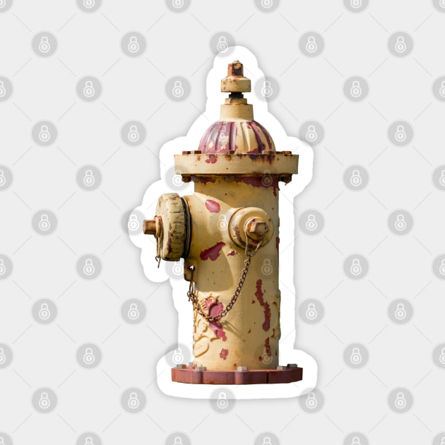 Peeling Yellow Fire Hydrant Magnet by Enzwell