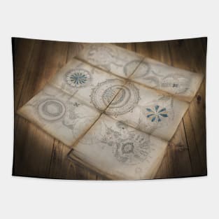 The Voynich Manuscript f86v Rosette Foldout Tapestry