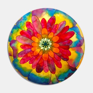 Rainbow Flower Pin