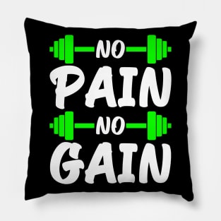 Funny Gym Fitness Quote, Workout Training Lovers Pillow