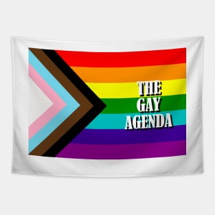 The Gay Agenda - LGBT Progress Flag Tapestry