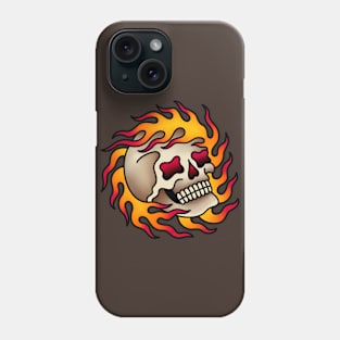 Old Salt American Traditional Flaming Skull Phone Case