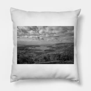 Forest and farmland landscape Pillow