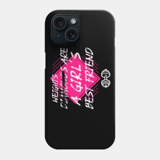 Workout Motivation | Weights are a girls best friend Phone Case