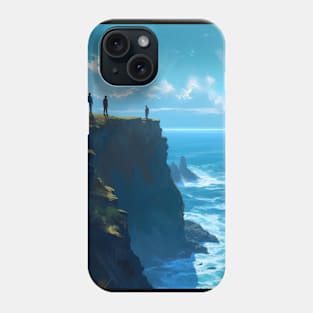 Standing on the cliff Phone Case