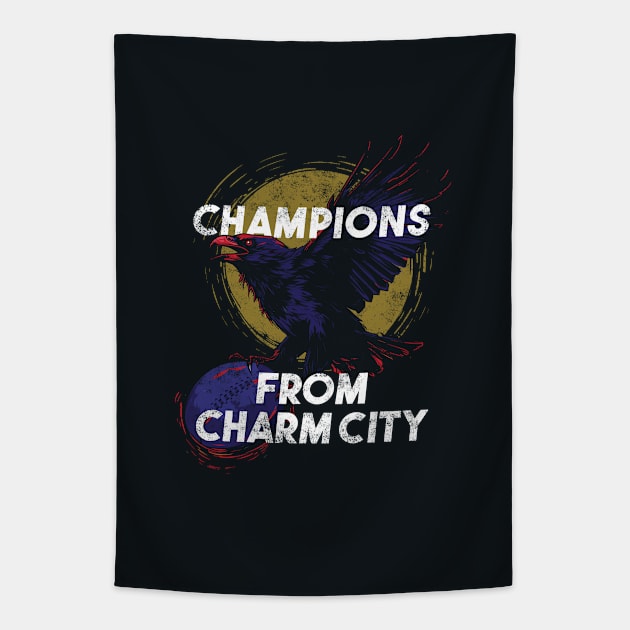 Champions from Charm City Tapestry by Digital Borsch