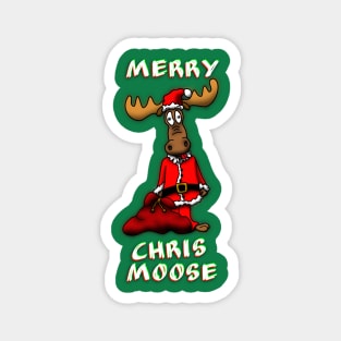 Merry Chris Moose Magnet