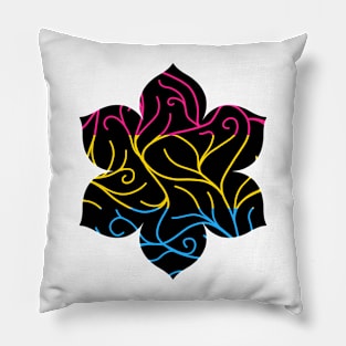 Black Velvet, Pansexual Flag Vines Pillow