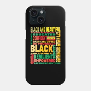 Black History Proud Strong Pride Inspirational African America Phone Case