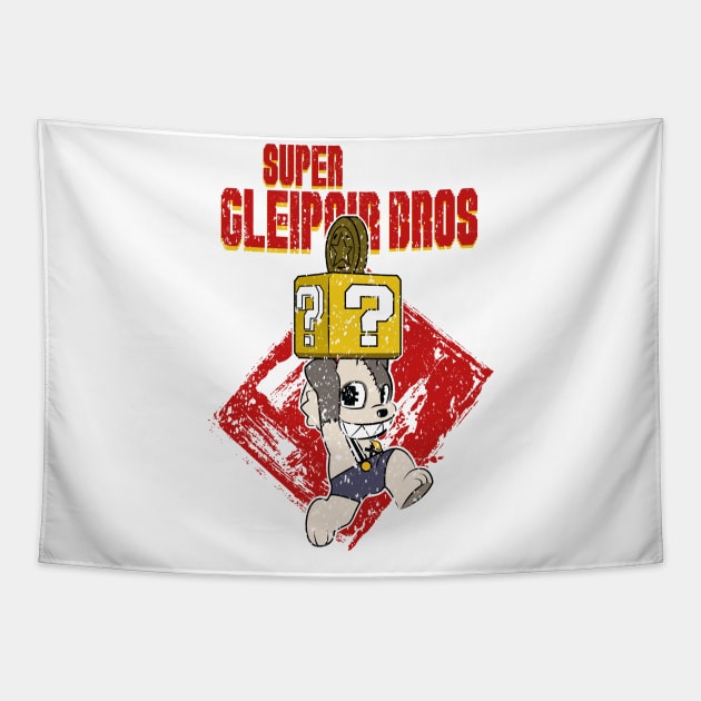 GLEIPNIR: SUPER GLEIPNIR BROS (WHITE&GRUNGE) Tapestry by FunGangStore