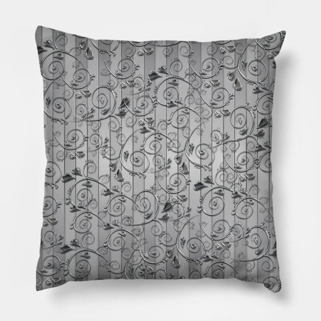 Silver bars Pillow by Sinmara