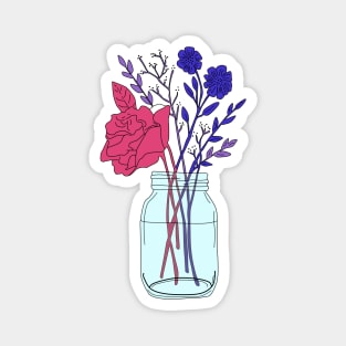 Bisexual Pride Flower Bouquet Magnet