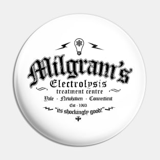 Milgram's electrolysis centre Pin