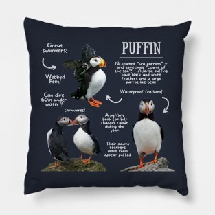 Animal Facts - Puffin Pillow