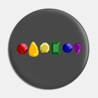 Rainbow Gemstones Pin