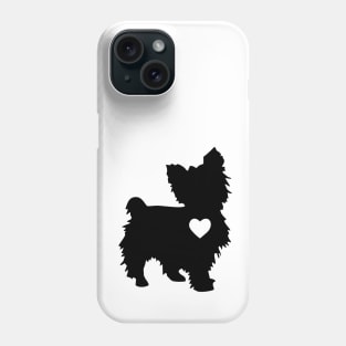 Yorkie Silhouette Phone Case