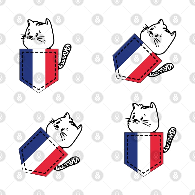 Patriotic Pocket Pussy - Cat Lover -  French Patriot by PosterpartyCo