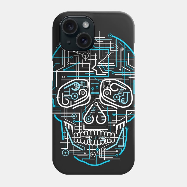 Electric Skull Phone Case by caffeinart