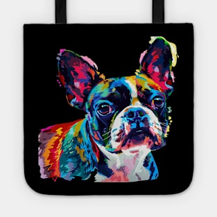 Boston Terrier Colorfull Pop Art Design For Dog Onwer Tote